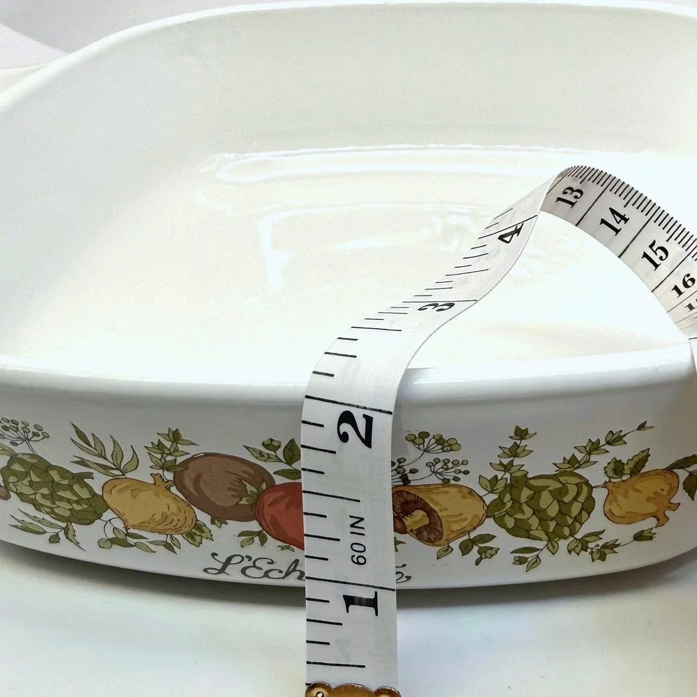 Vintage Corning‎ Ware L'Echalote Casserole Dish White Square Handles
